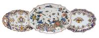 A Group of Three Quimper Serving Trays Longest tray 19 1/2 inches.