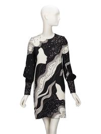 Chloé, Black & White-Printed Shift Dress