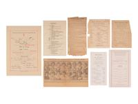 [NATIVE AMERICAN] -- [AFRICAN AMERICANA]. Documents sent to Mary Harris from the Commission of the Five Civilized Tribes regarding her application for enrollment with her family as Cherokee Freedmen. 1903.