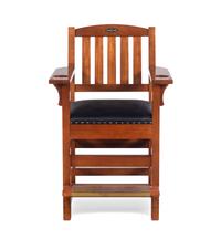 A Brunswick Ashbee Mahogany Pool Table and Chair