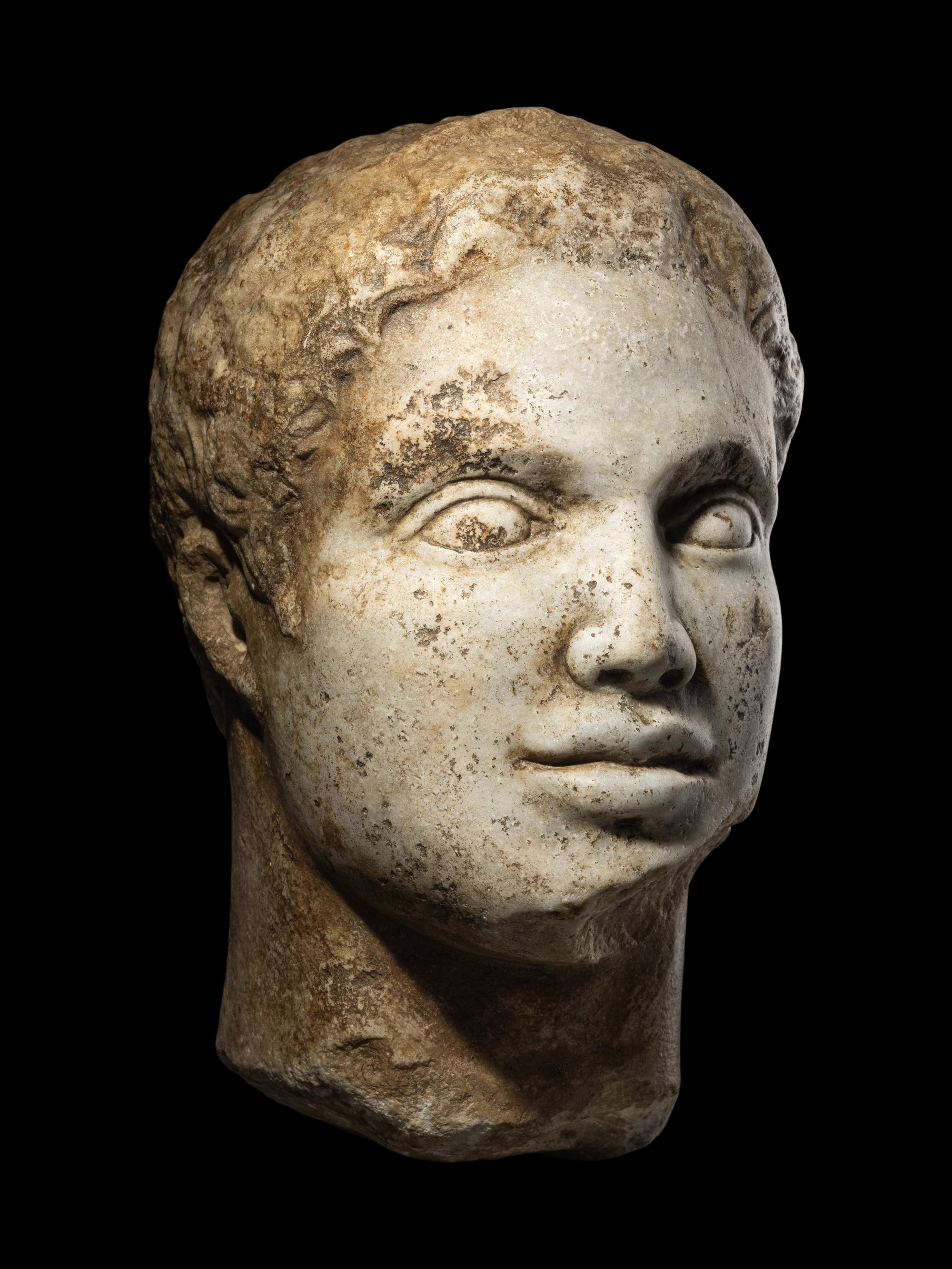 A Roman Marble Portrait Head of a Man