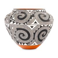 Fine Line Pottery Jar