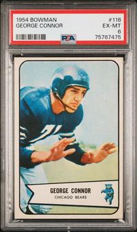 A Group of Chicago Bears Hall of Fame 1954 Bowman PSA Graded Football Cards