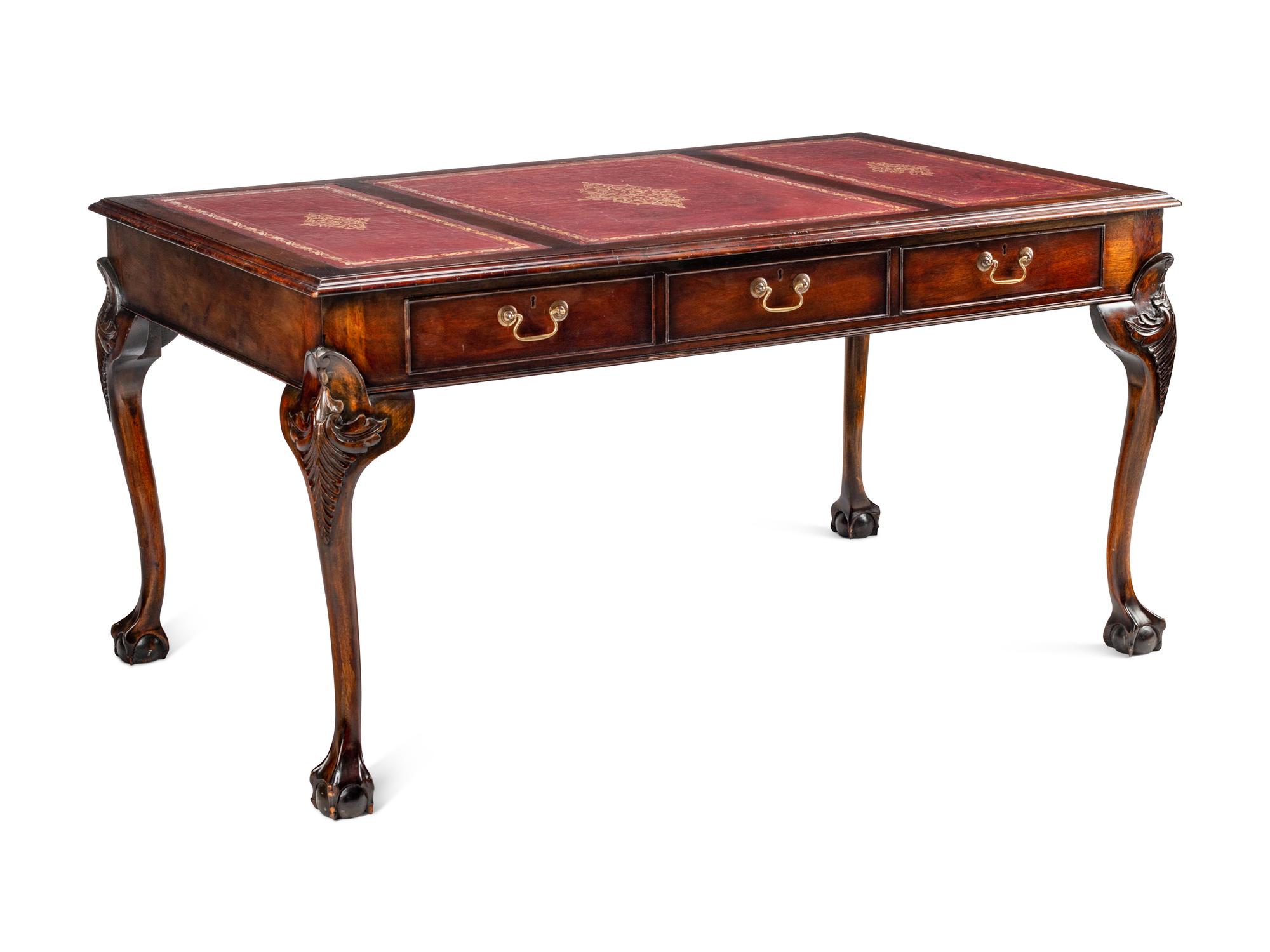 A George III Style Mahogany Partners’ Desk