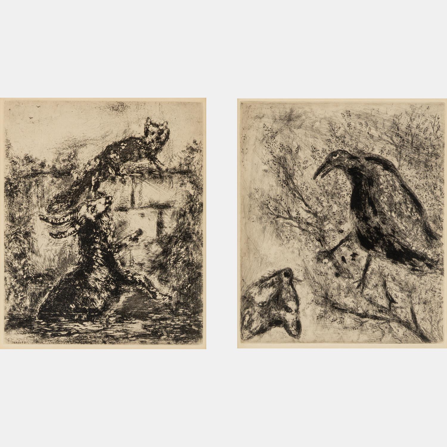 A Pair of Works from Fables de la Fontaine