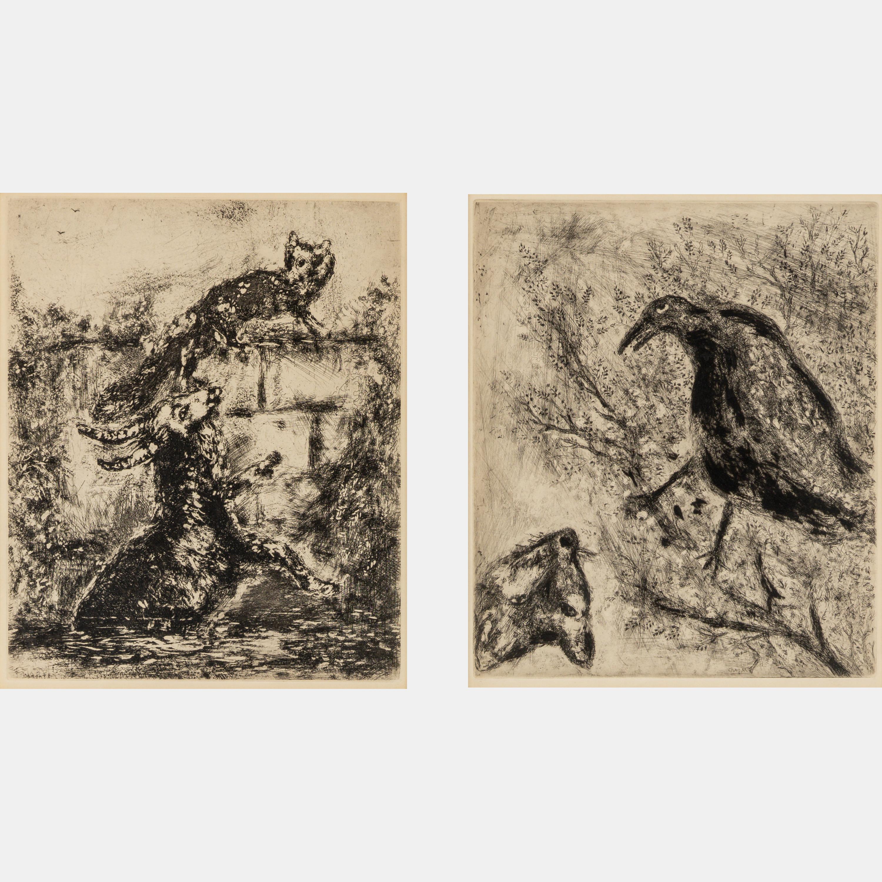 A Pair of Works from Fables de la Fontaine