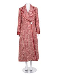 Chanel Wool Herringbone Long Coat and Skirt, Fall 2000