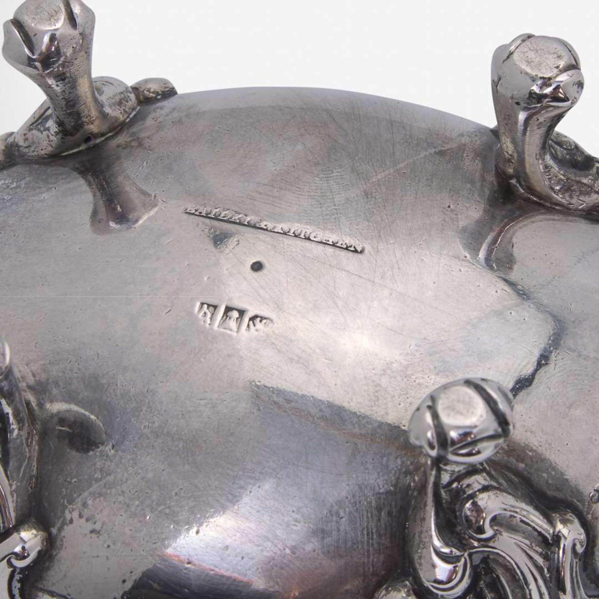 A silver water pitcher and two silver open salt cellars Taylor & Lawrie (active 1837-1862), retailed by Bailey & Kitchen (active 1833-1846), Philadelphia, circa 1840