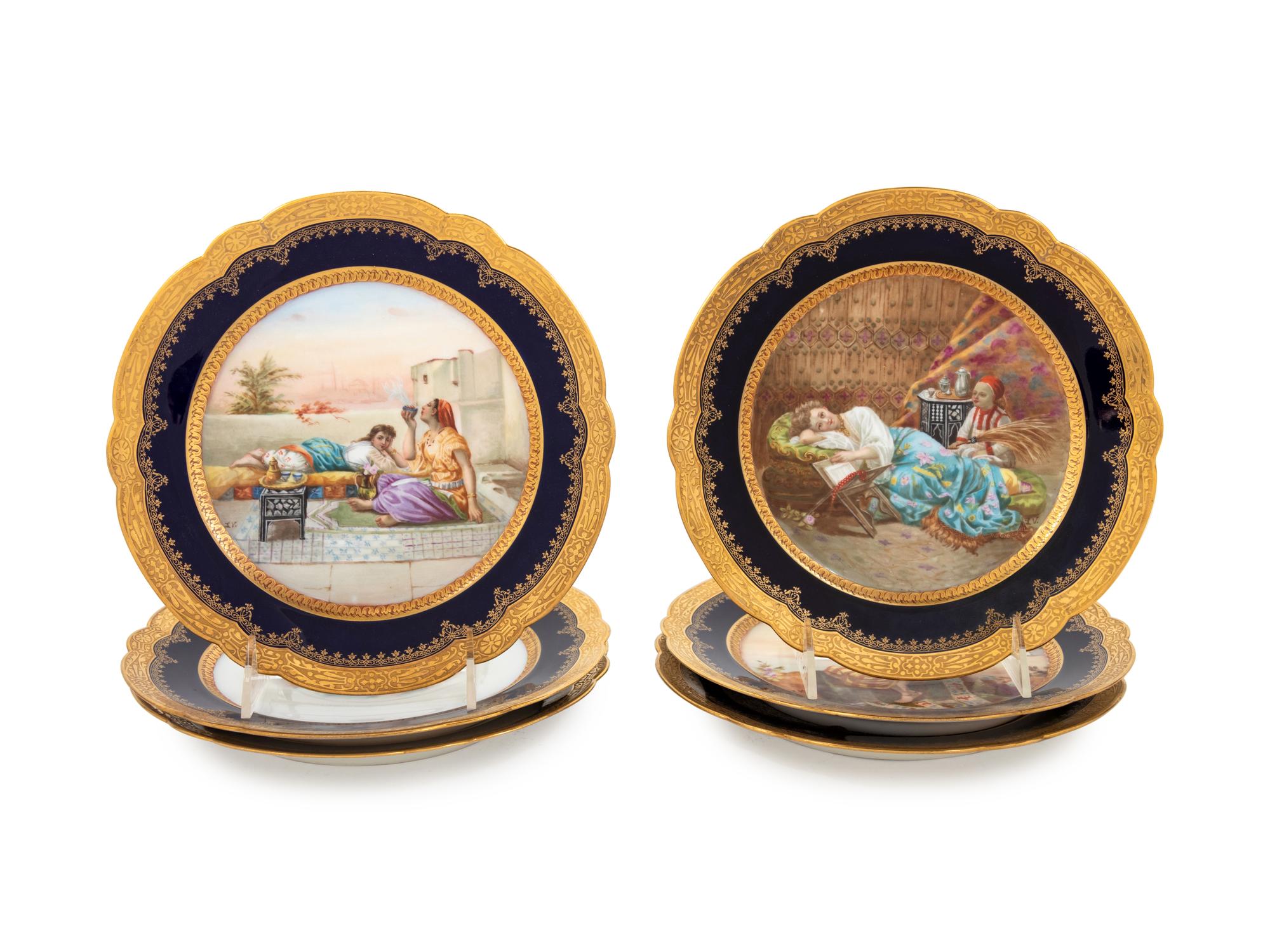 Six Sevres Style Porcelain Plates (ETA #102)