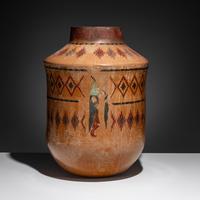 Polychrome Pottery Storage Jar, with Yeibichai Dancers