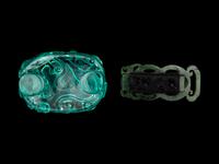 Two Chinese Carved Belt Buckles