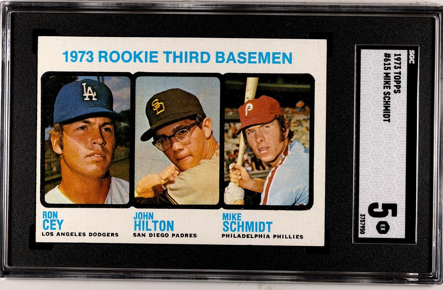 A 1973 Topps Mike Schmidt Rookie Baseball Card No. 615 (SGC 5 EX)