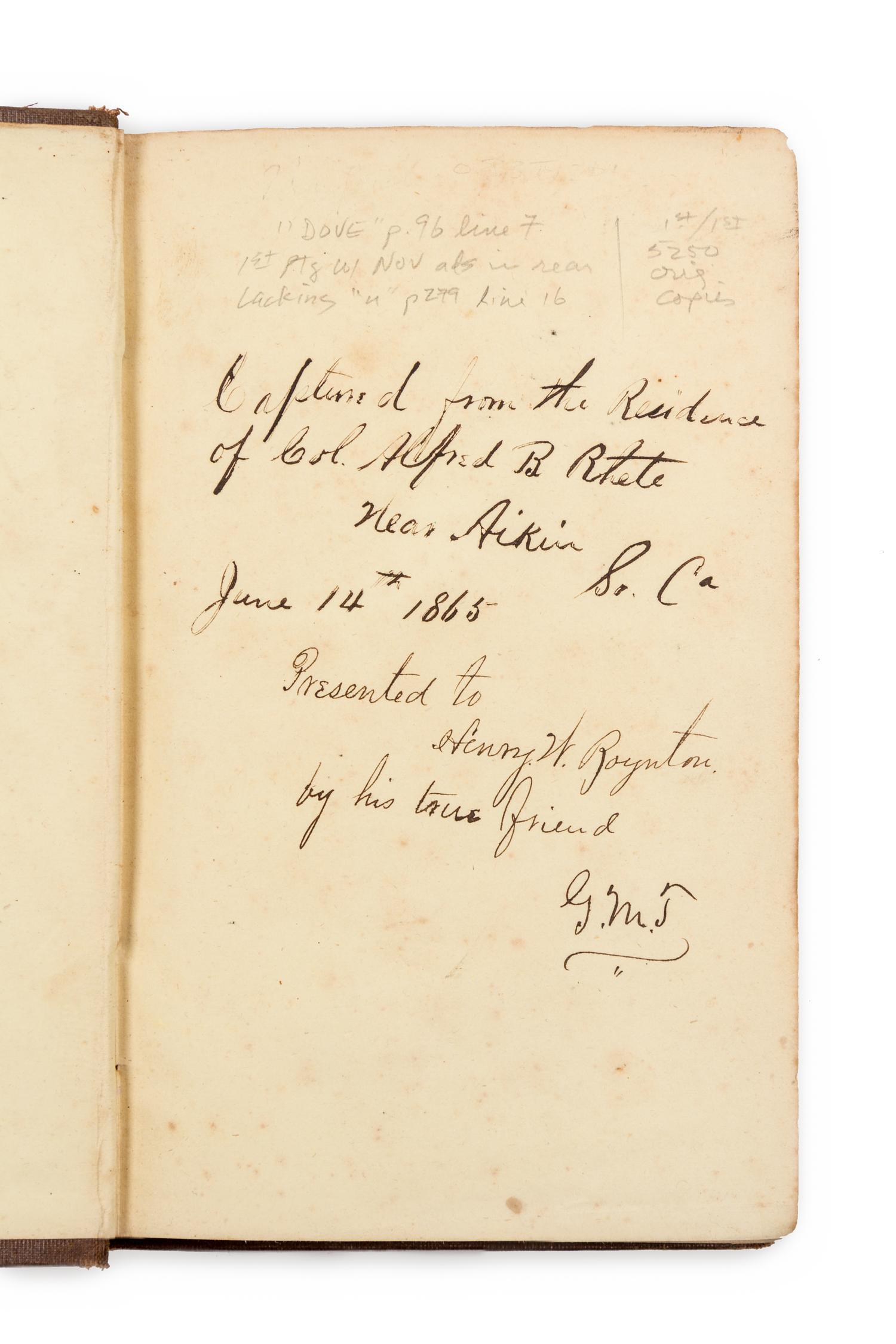 LONGFELLOW, Henry Wadsworth (1807-1882). The Song of Hiawatha. Boston: Ticknor and Fields, 1855.