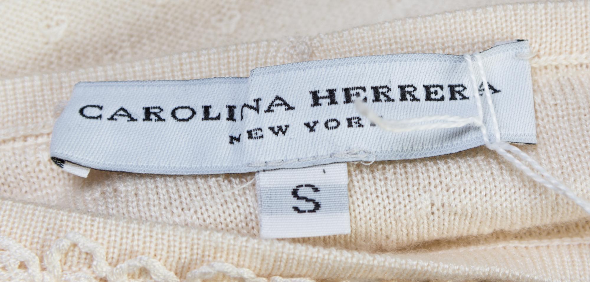 A Carolina Herrera Cream Sweater, Size S.