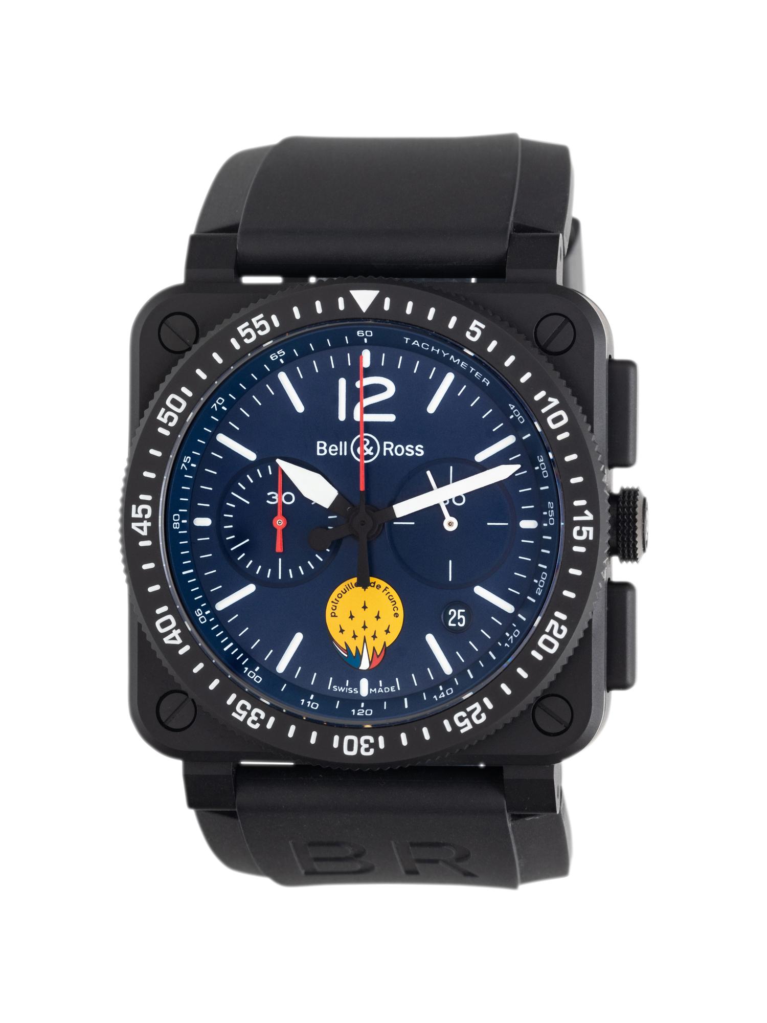 BELL & ROSS, BR 03-94 CERAMIC 'PATROUILLE DE FRANCE' WATCH