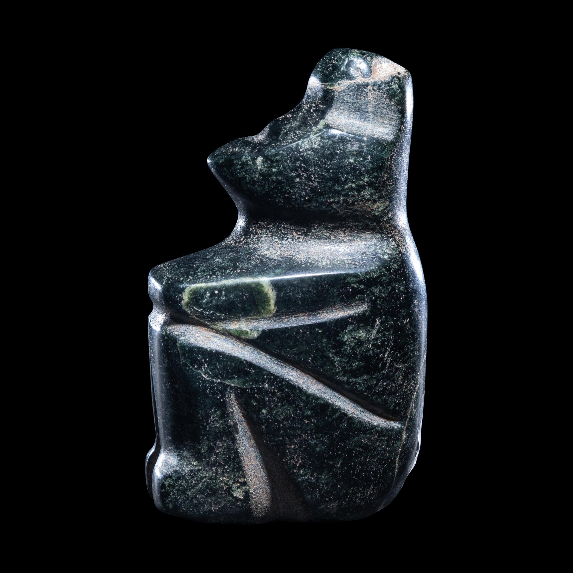 A Mezcala Jade Seated Figure