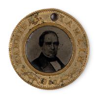 [LINCOLN-HAMLIN CAMPAIGN]. Lincoln and Hamlin 1860 campaign ferrotype token.