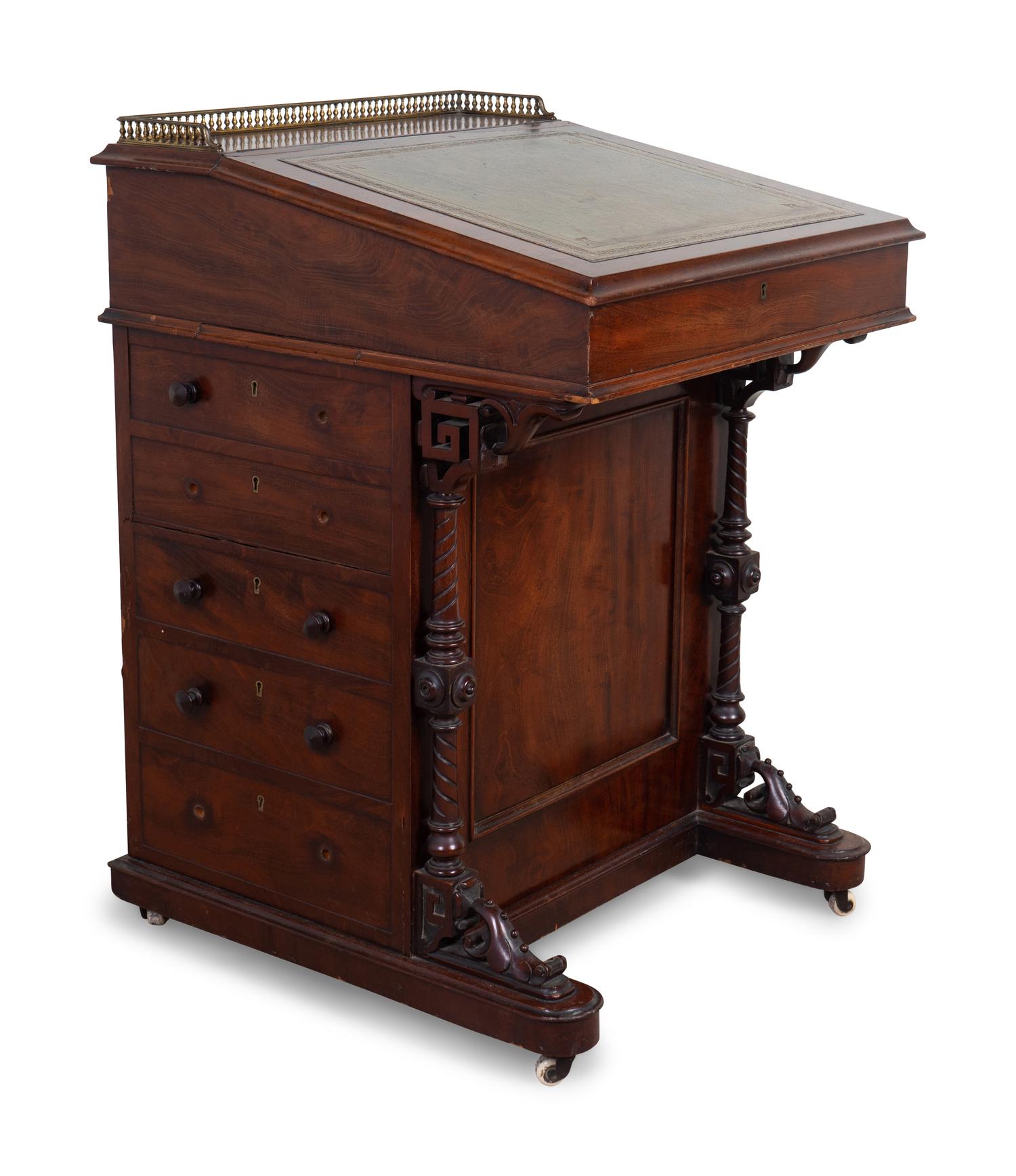 A Victorian Mahogany Davenport Desk — 19TH CENTURY