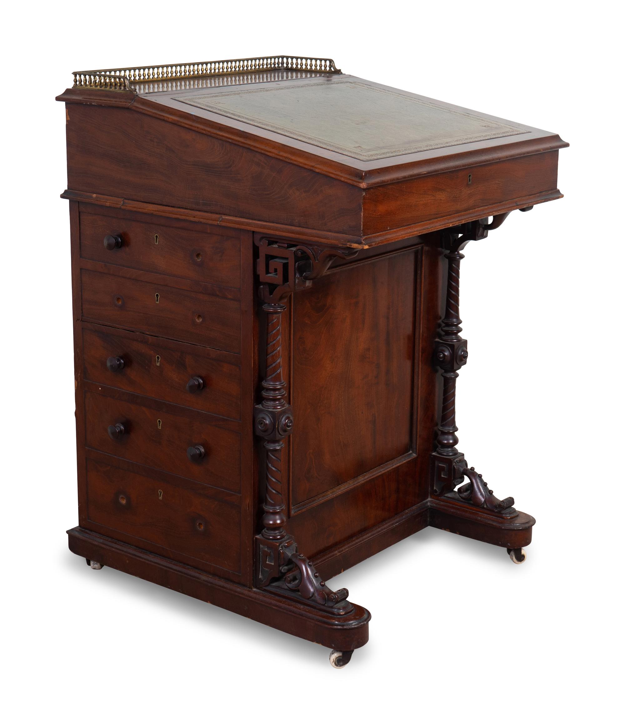 A Victorian Mahogany Davenport Desk — 19TH CENTURY