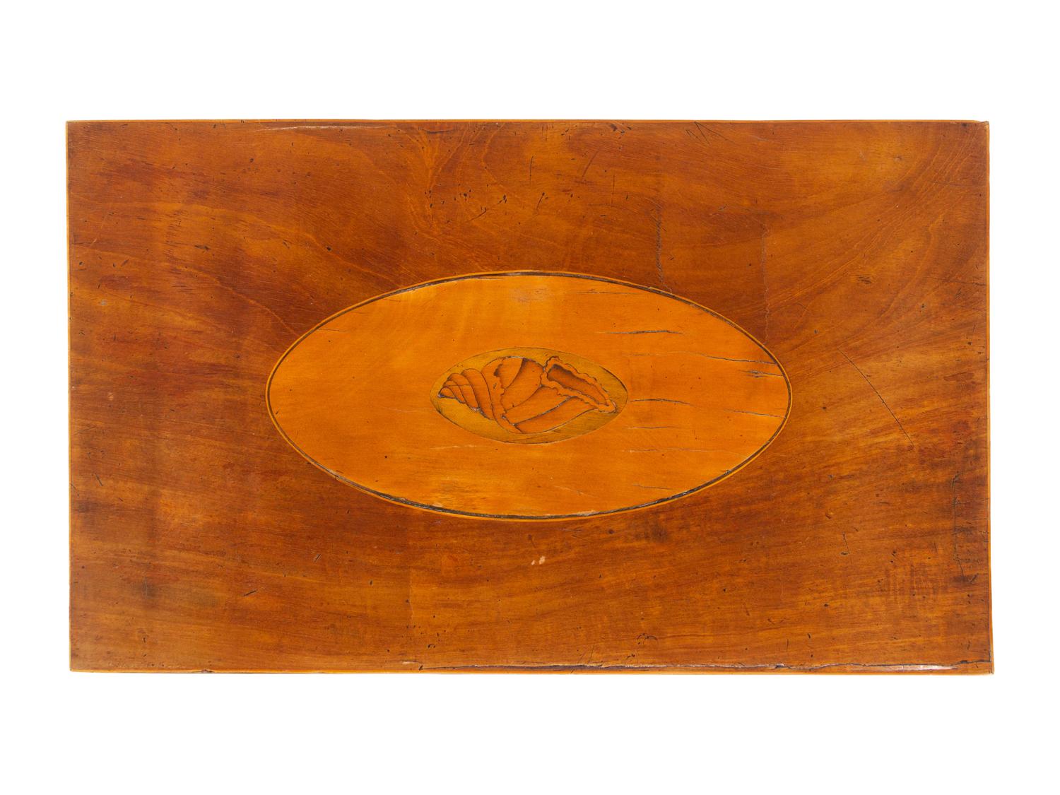 A George III Mahogany, Satinwood and Marquetry Cellarette