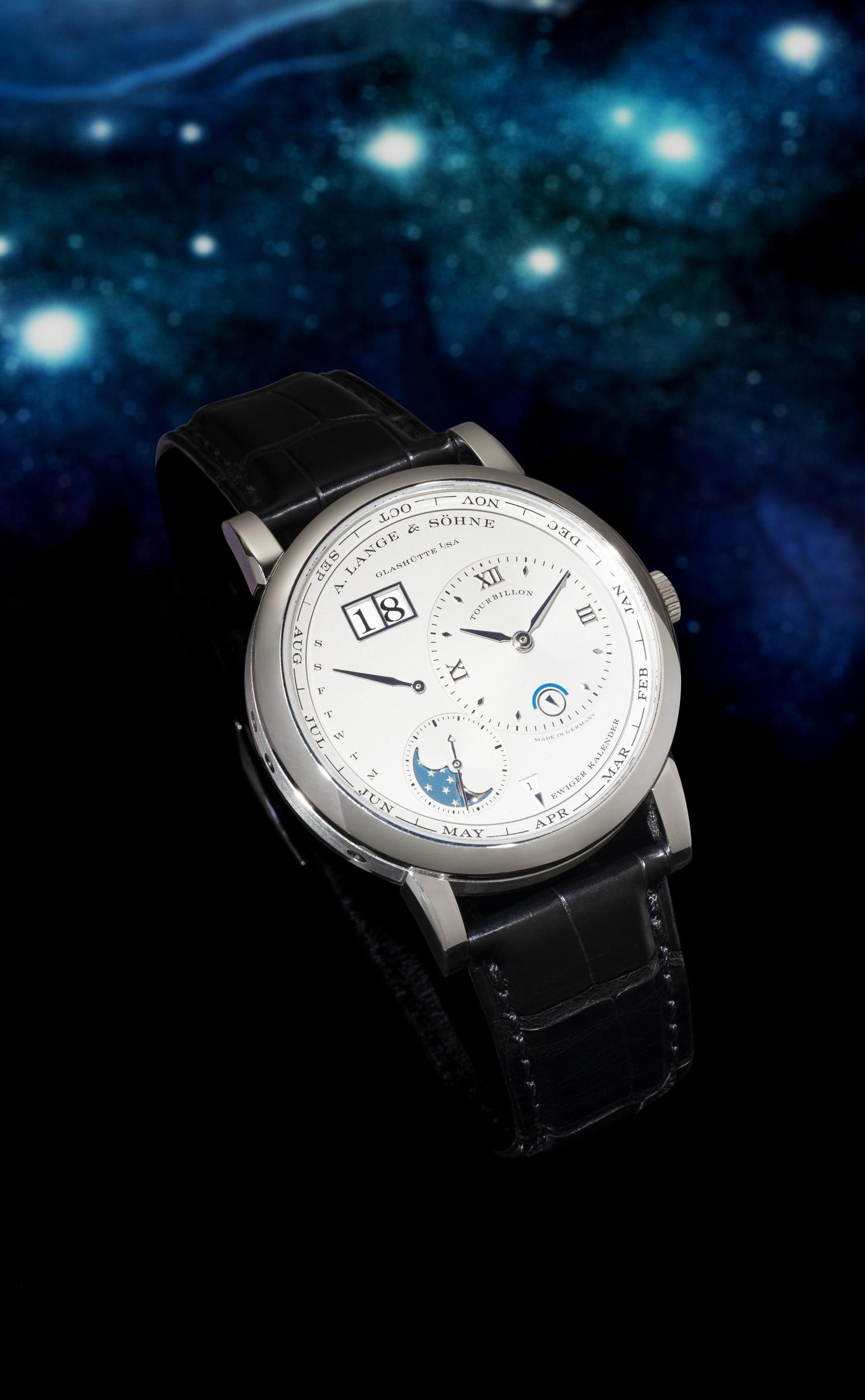 AN EXCEPTIONAL A. LANGE & SÖHNE, REF. 720.025 PLATINUM 'LANGE 1 TOURBILLON PERPETUAL CALENDAR' WATCH