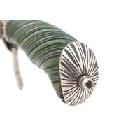18th Century Silver Mounted Cuttoe with Green Dyed Spiral Grip