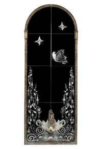 A French Art Deco Bronze-Mounted Marble Fountain and Pier Mirror