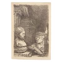 Rembrandt van Rijn (Dutch, 1606–1669) — Man Drawing from a Cast , 1641