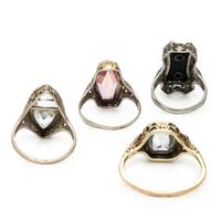 Four Gemstone Rings