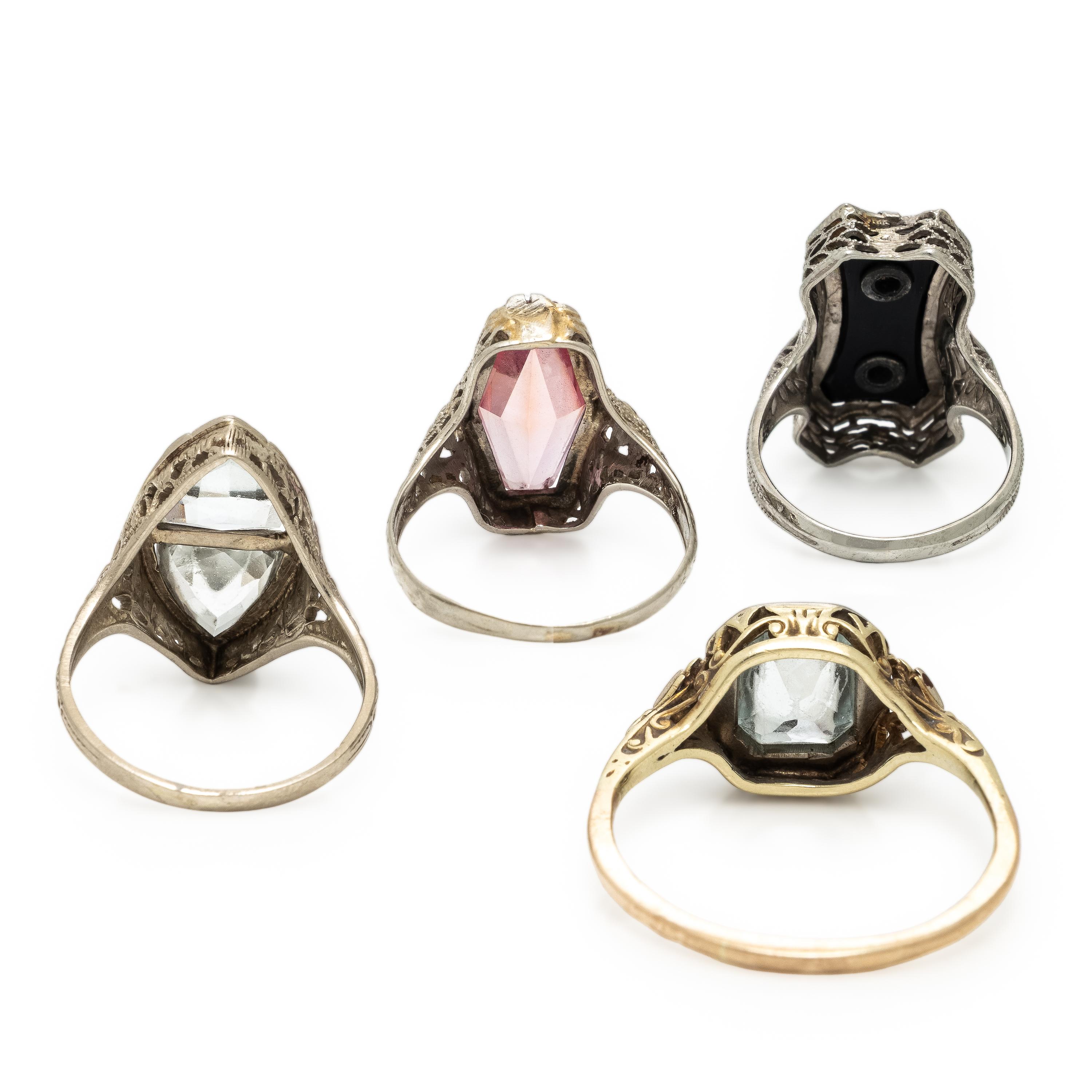 Four Gemstone Rings