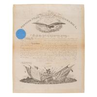 LINCOLN, Abraham (1809-1865). Partly printed appointment signed ("Abraham Lincoln") as President, for former Libby Prison POW Charles H. Burd. Washington, D.C., 1 August 1864. Countersigned by Edwin M. Stanton.