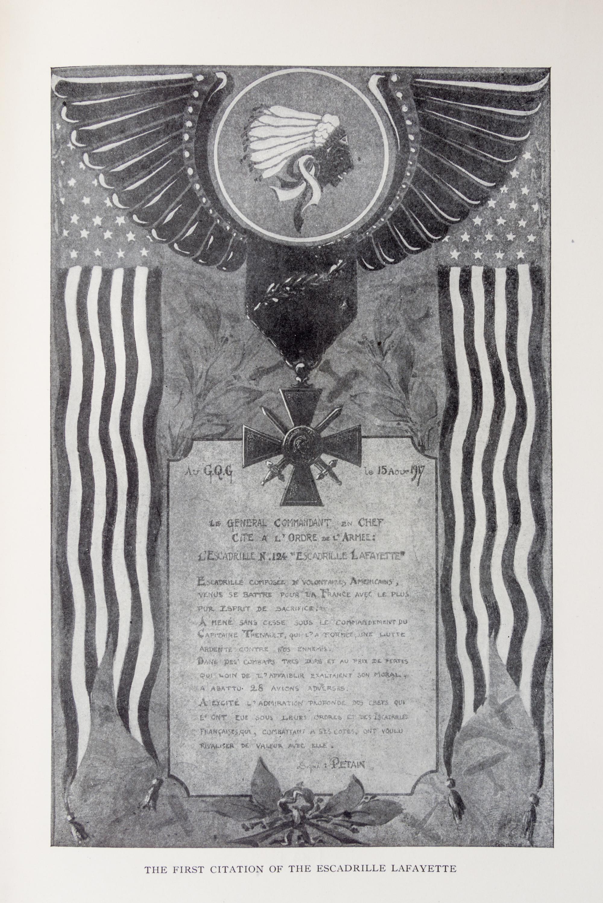 HALL, JAMES NORMAN and NORDHOFF, CHARLES BERNARD. The Lafayette Flying Corps. Boston, 1920. First edition with jackets.