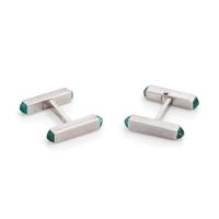 Cartier, Platinum and Emerald Cufflinks