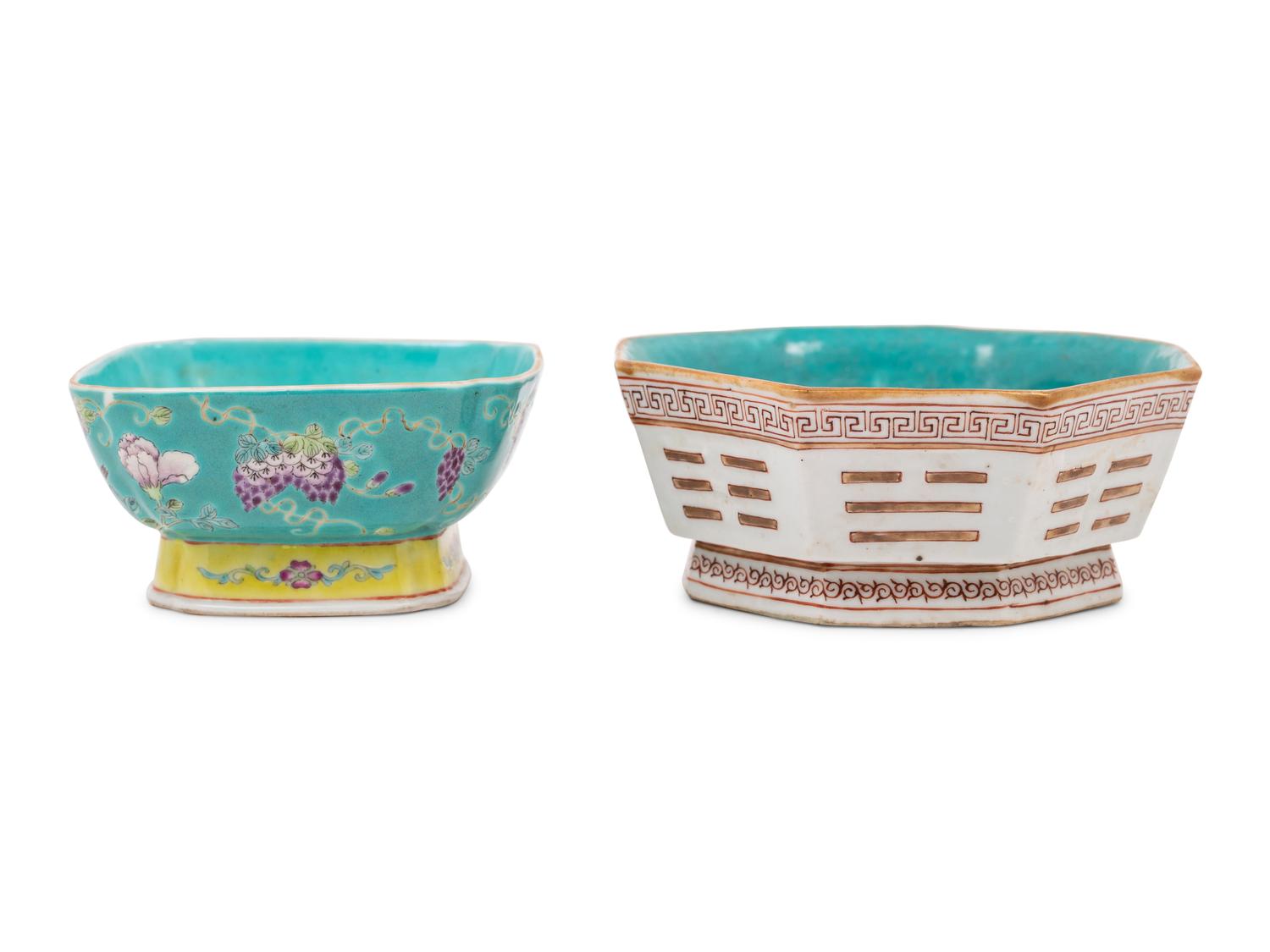 Two Chinese Famille Rose Porcelain Bowls