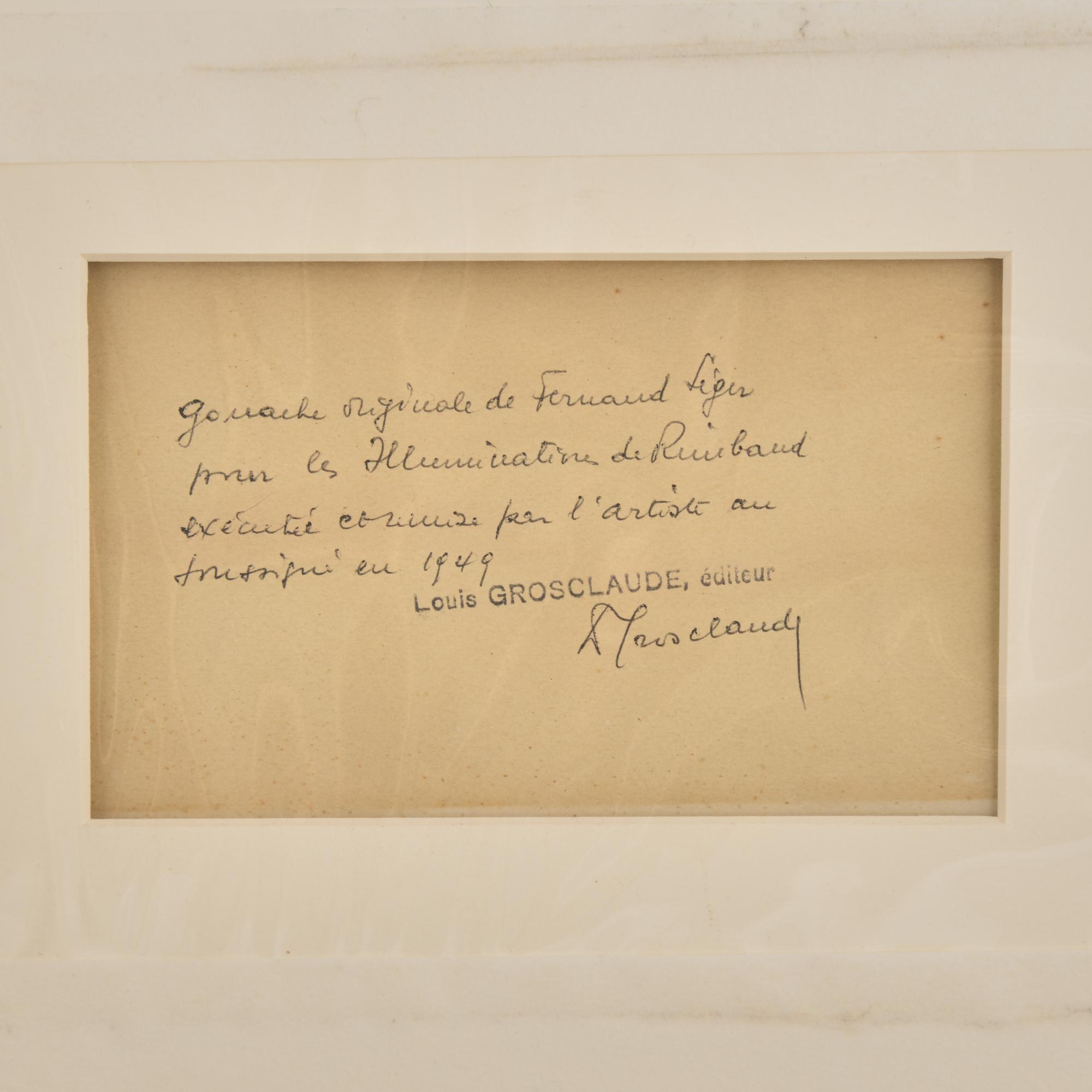Fernand Léger (French, 1881-1955) — Après Le Déluge (Frontispiece for 'Les Illuminations' by Arthur Rimbaud) , 1949