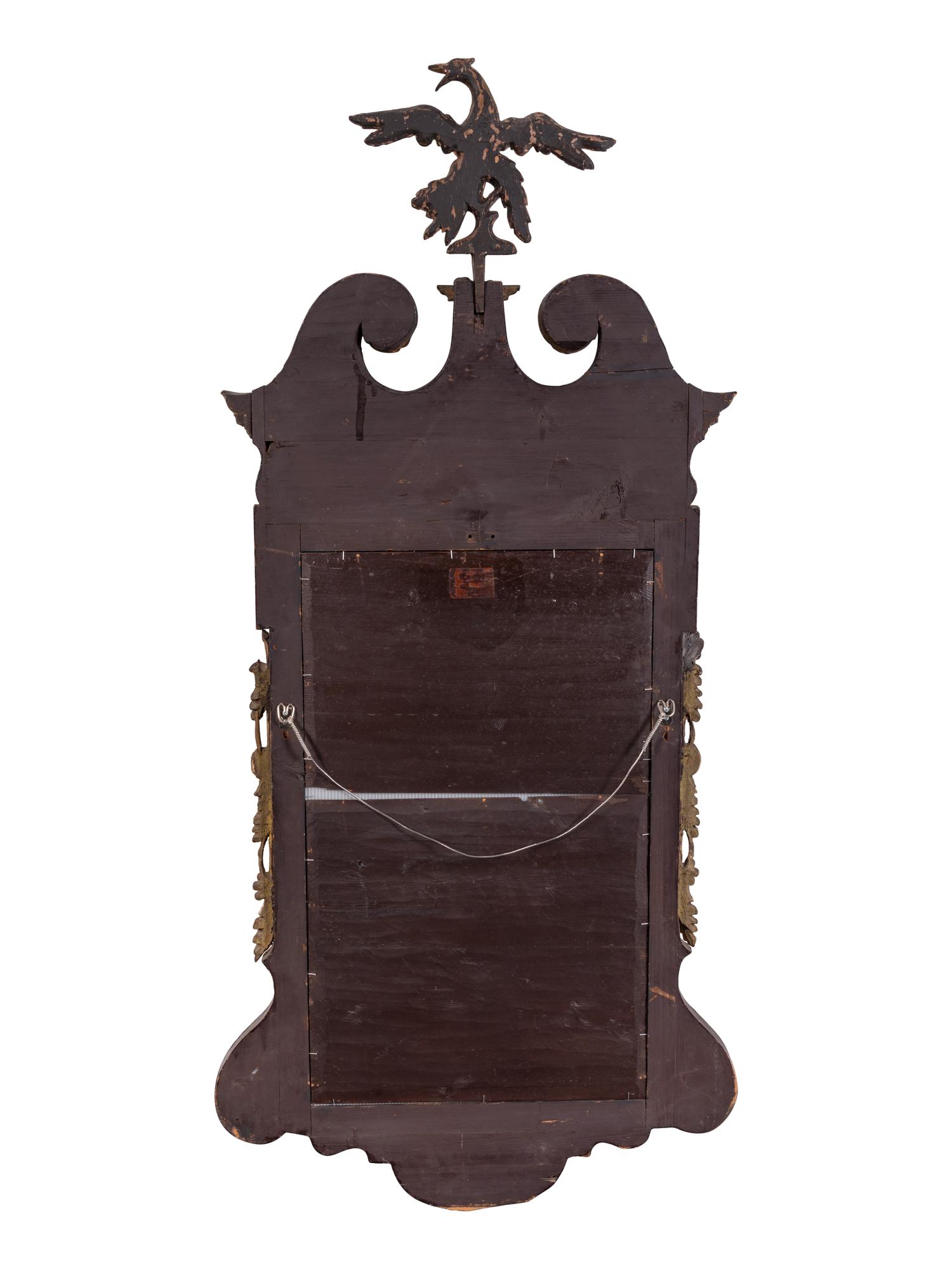 A George II Parcel Gilt Mahogany Mirror by Thomas Aldersey