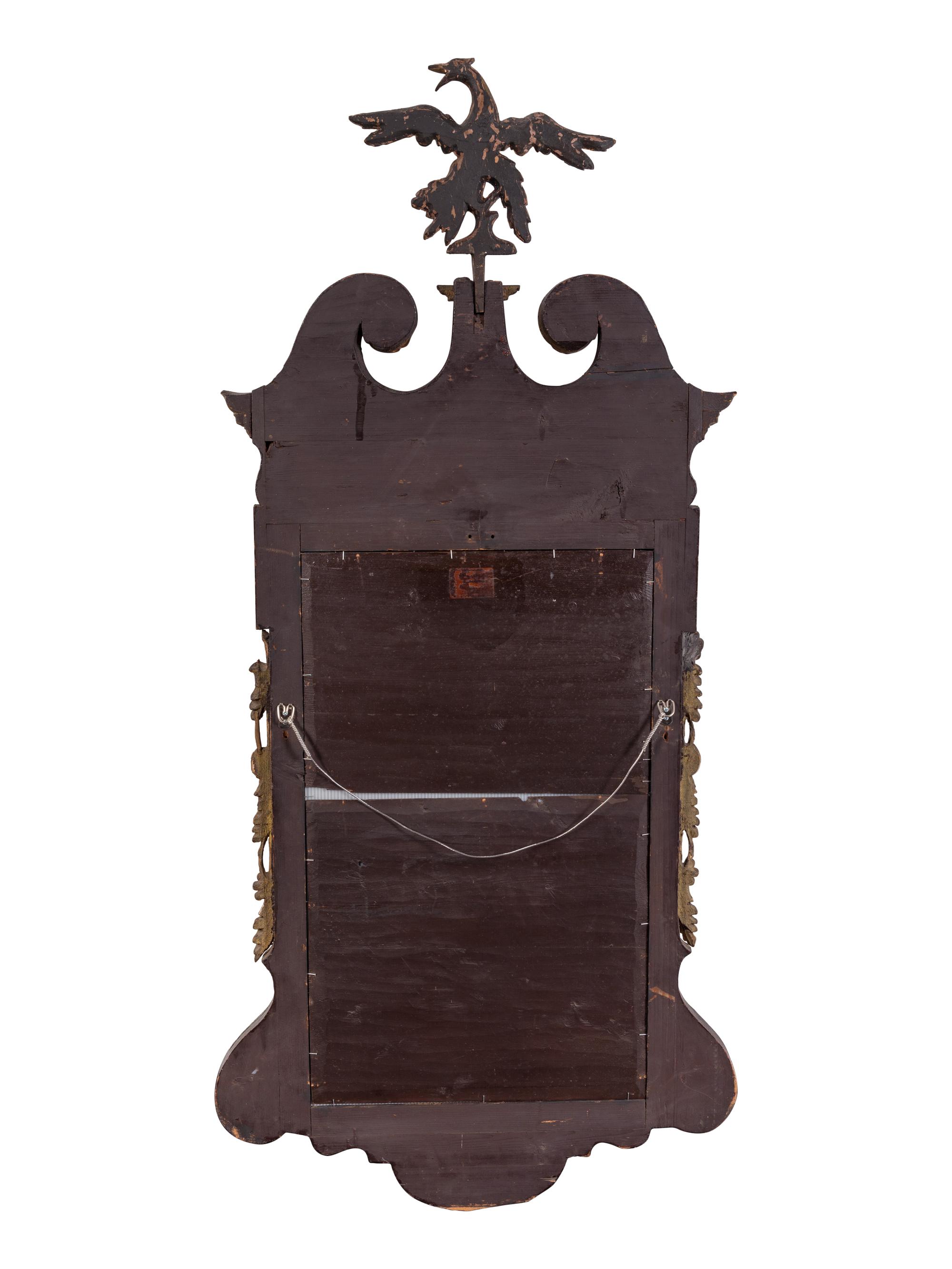 A George II Parcel Gilt Mahogany Mirror by Thomas Aldersey
