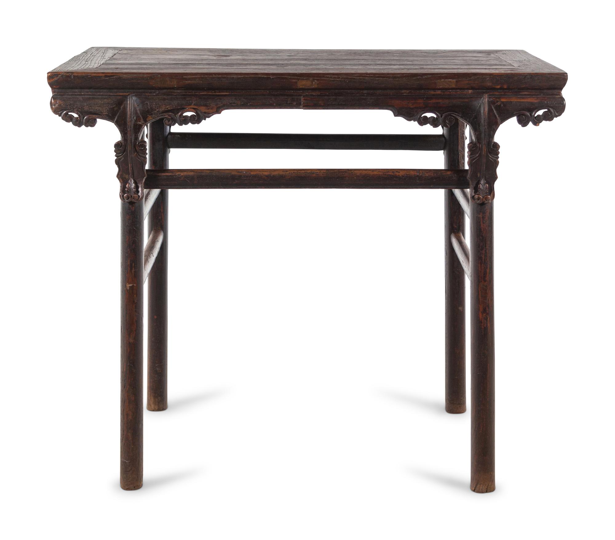 A Chinese Black Lacquered Softwood Wine Table, Jiuzhuo