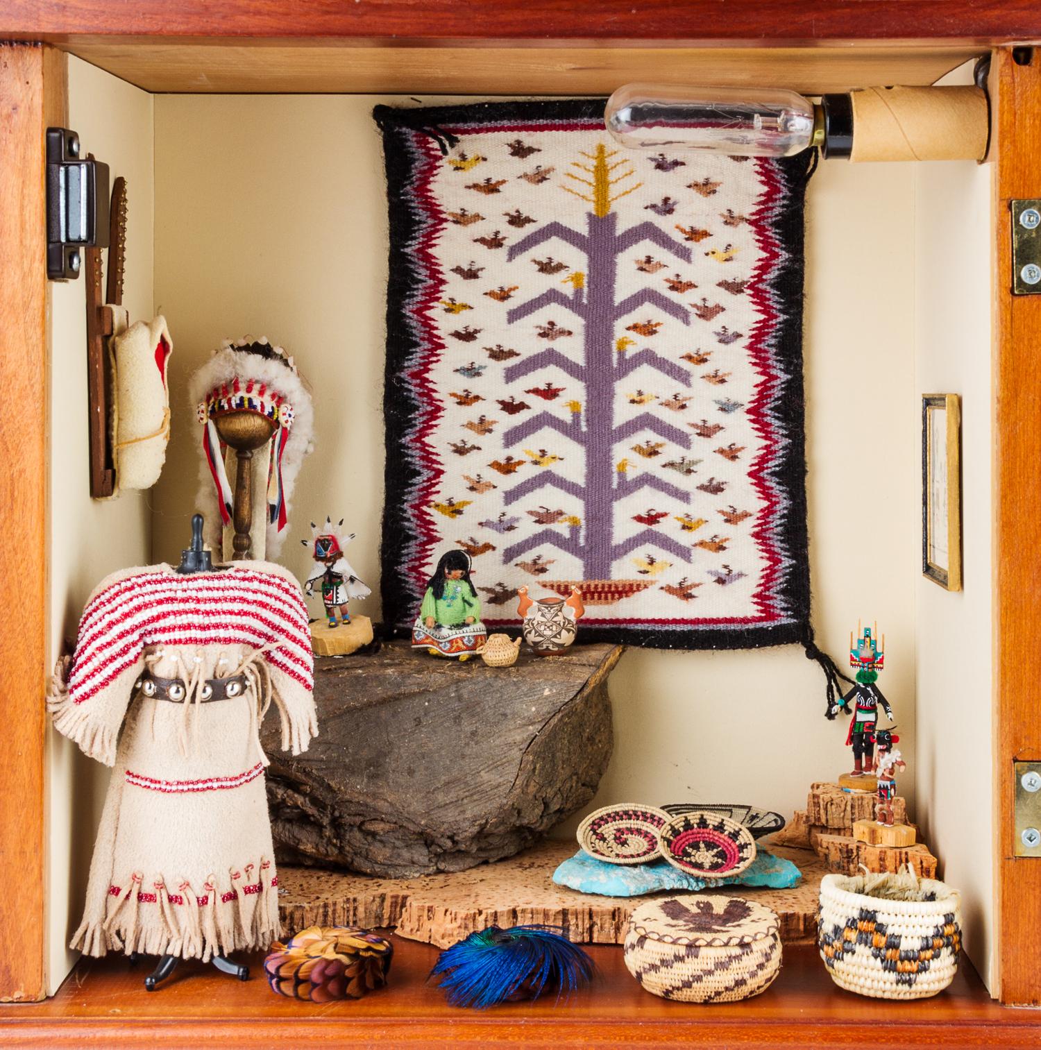 A Southwestern Style Room Height 15 x width 13 1/8 x depth 7 inches.