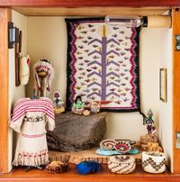 A Southwestern Style Room Height 15 x width 13 1/8 x depth 7 inches.
