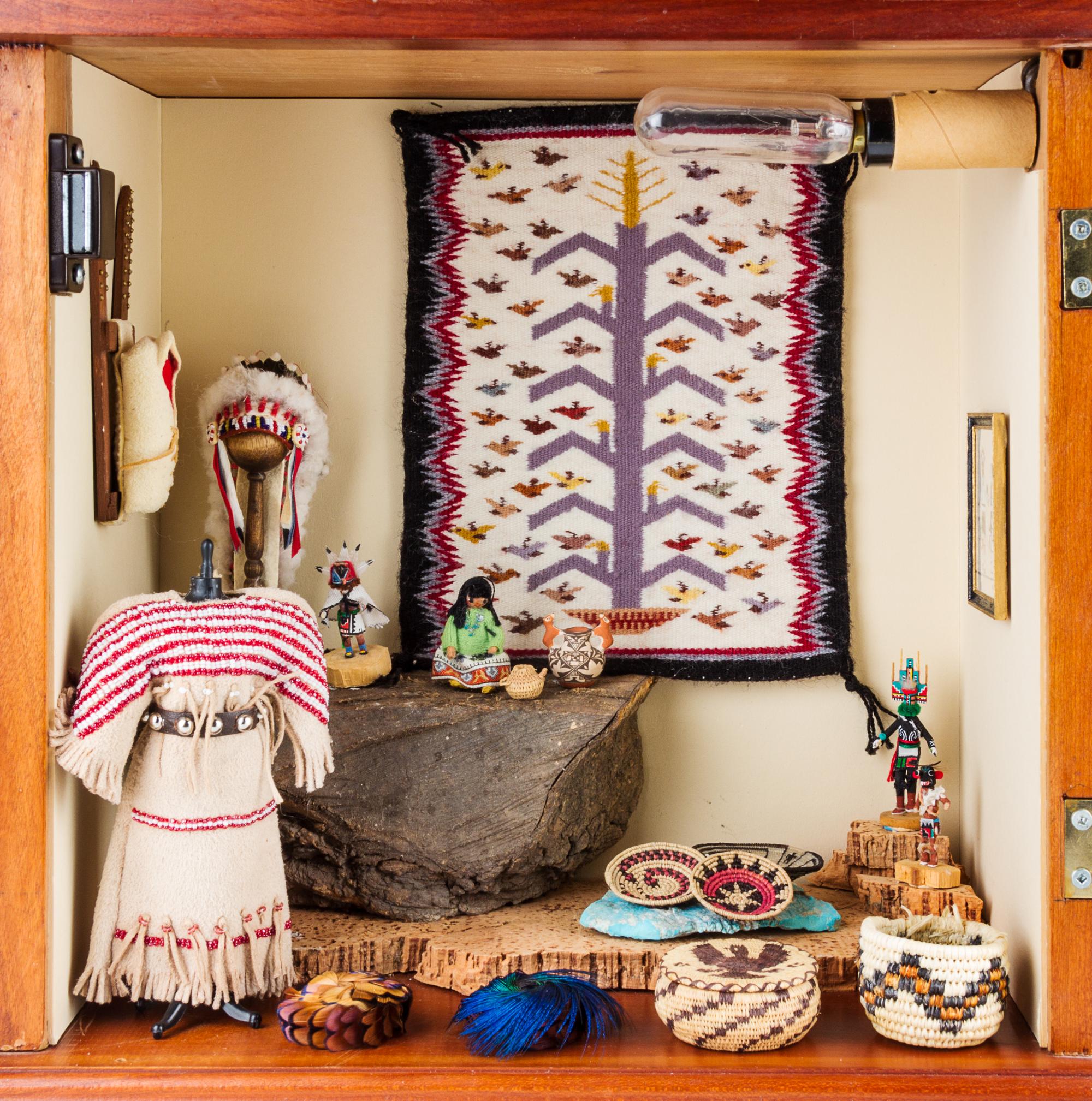 A Southwestern Style Room Height 15 x width 13 1/8 x depth 7 inches.