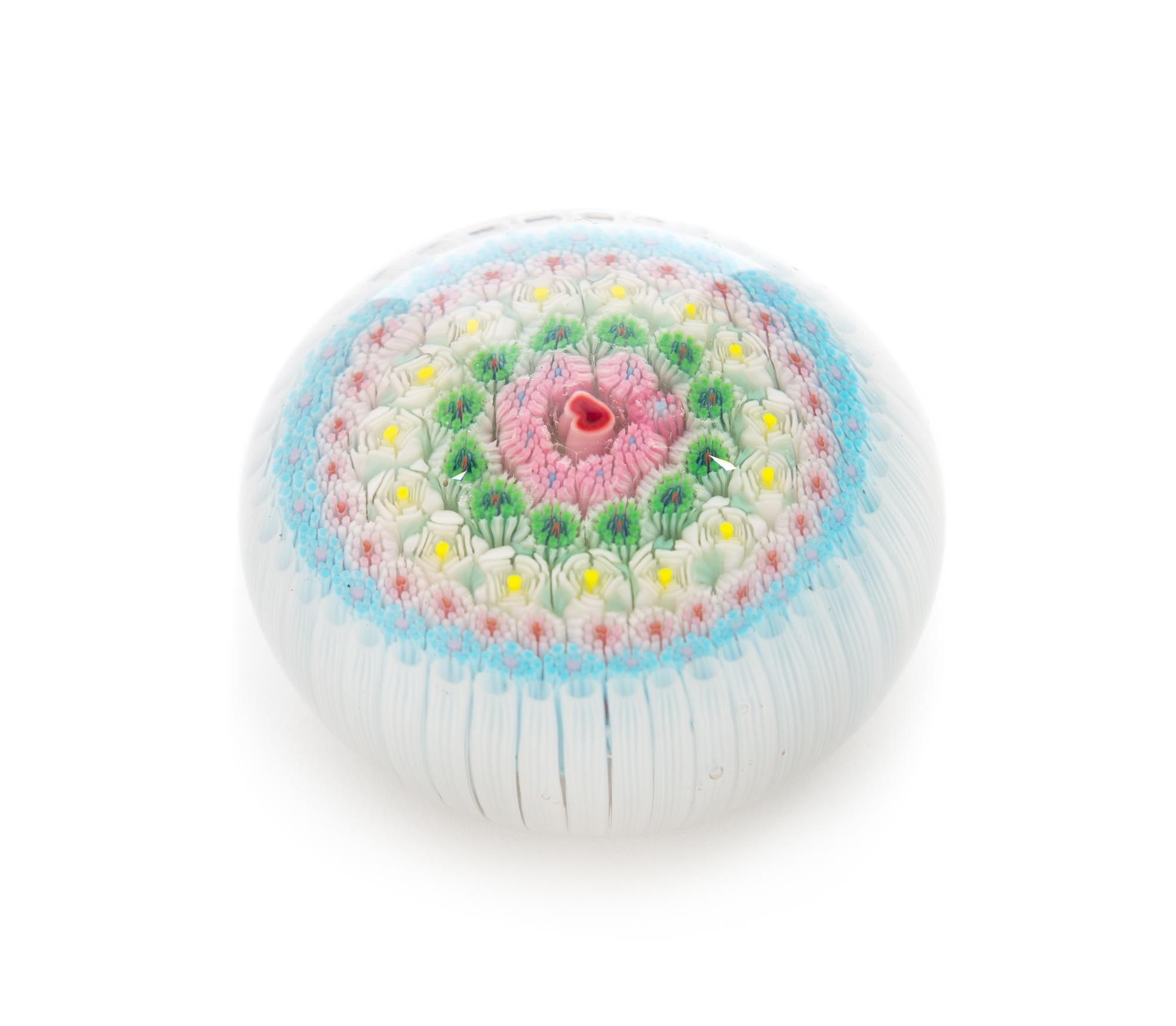 Drew Ebelhare, (American), a concentric millefiori paperweight