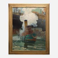 Henry Bayley Snell (American, 1858-1943) The Tugboat