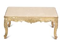 A Louis XV Style Painted Marble Top Low Table — 19th Century