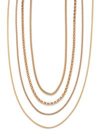 COLLECTION OF YELLOW GOLD NECKLACES