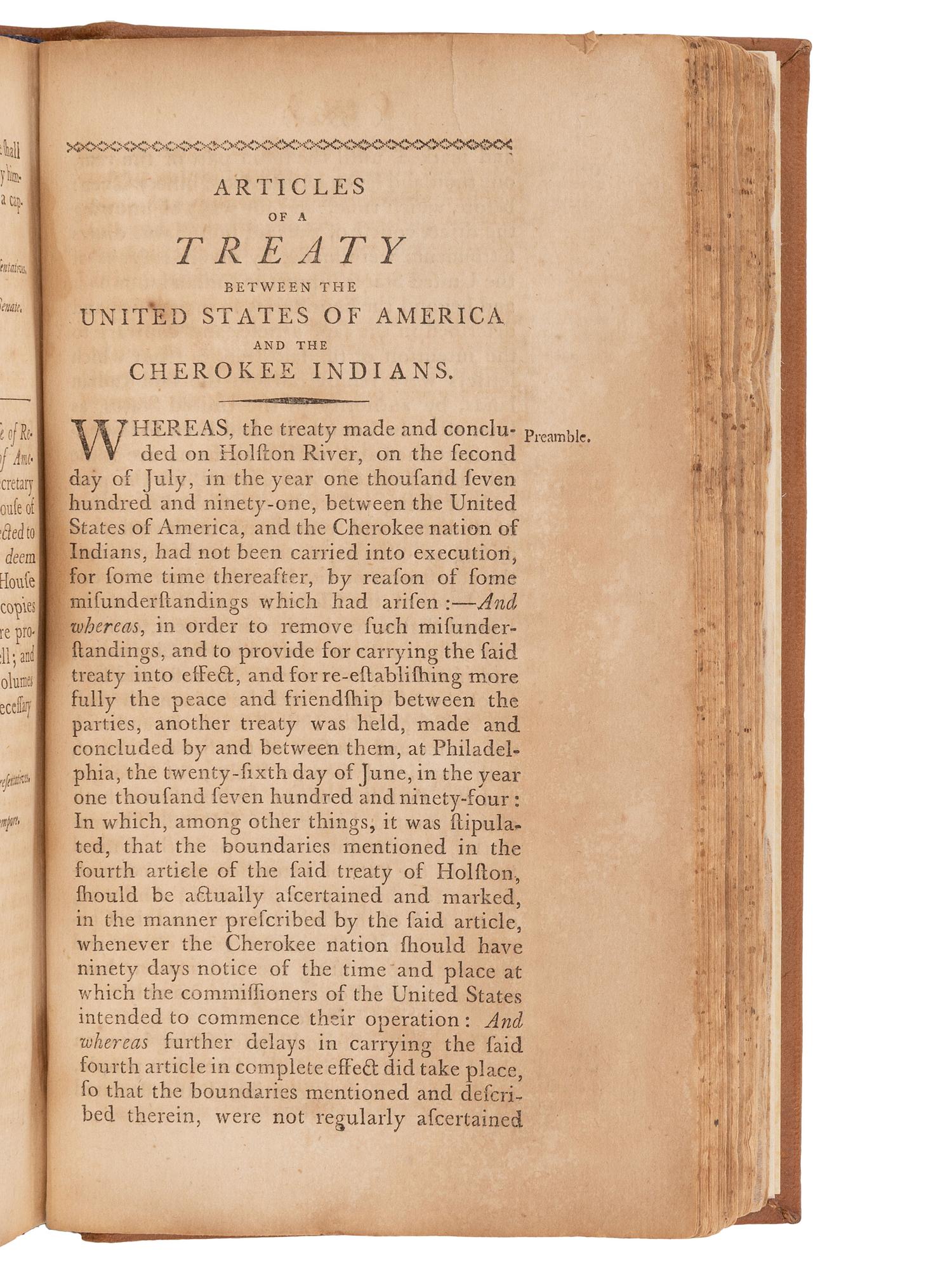 [US CONGRESS]. Acts Passed at the First Session of the Congress of the United States of America, Begun and Held at the City of New-York, on Wednesday the Fourth of March, in the Year M,DCC,LXXXIX . [ With: ] Acts of the Fifth Congress, 1797.