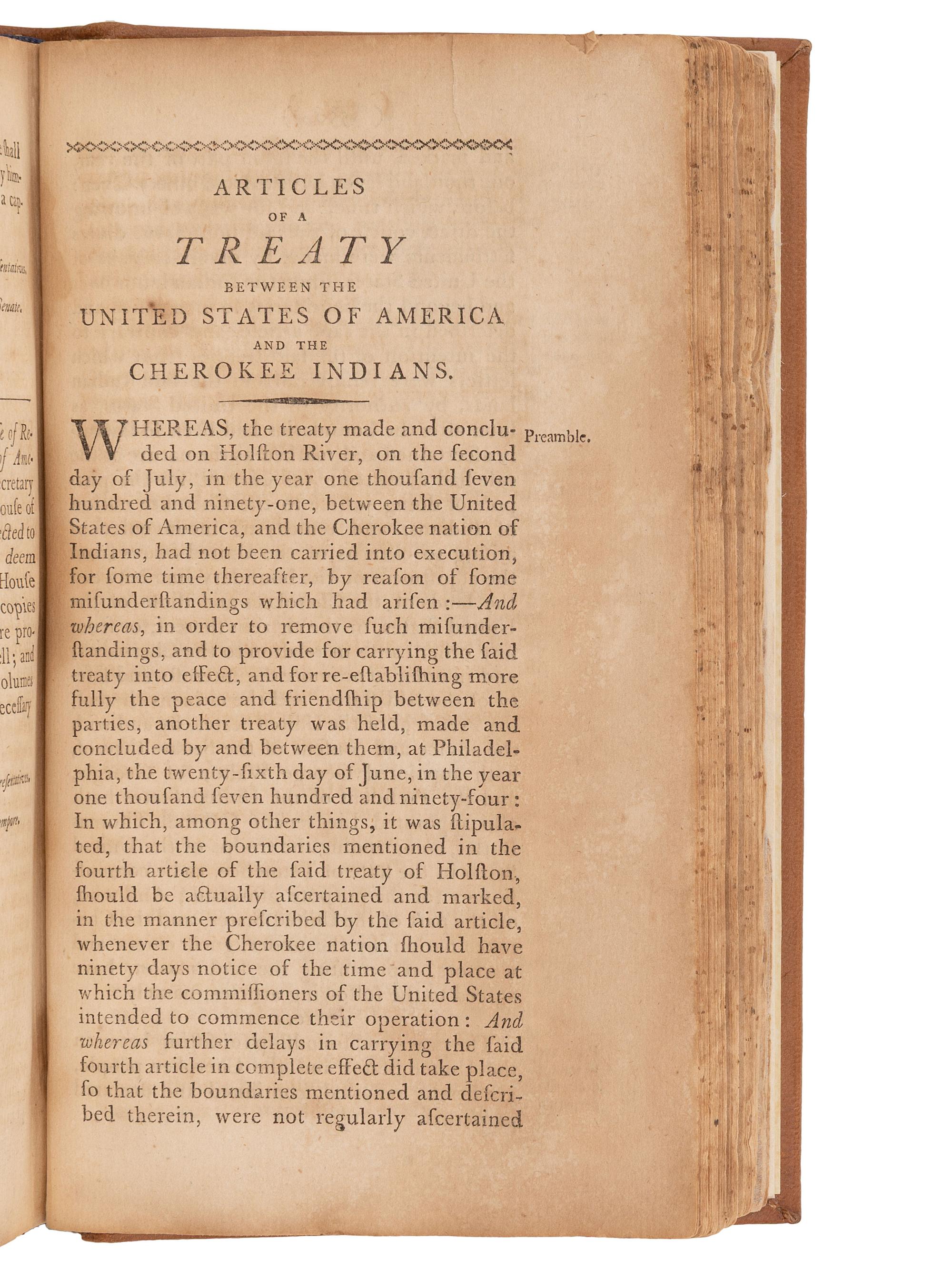 [US CONGRESS]. Acts Passed at the First Session of the Congress of the United States of America, Begun and Held at the City of New-York, on Wednesday the Fourth of March, in the Year M,DCC,LXXXIX . [ With: ] Acts of the Fifth Congress, 1797.