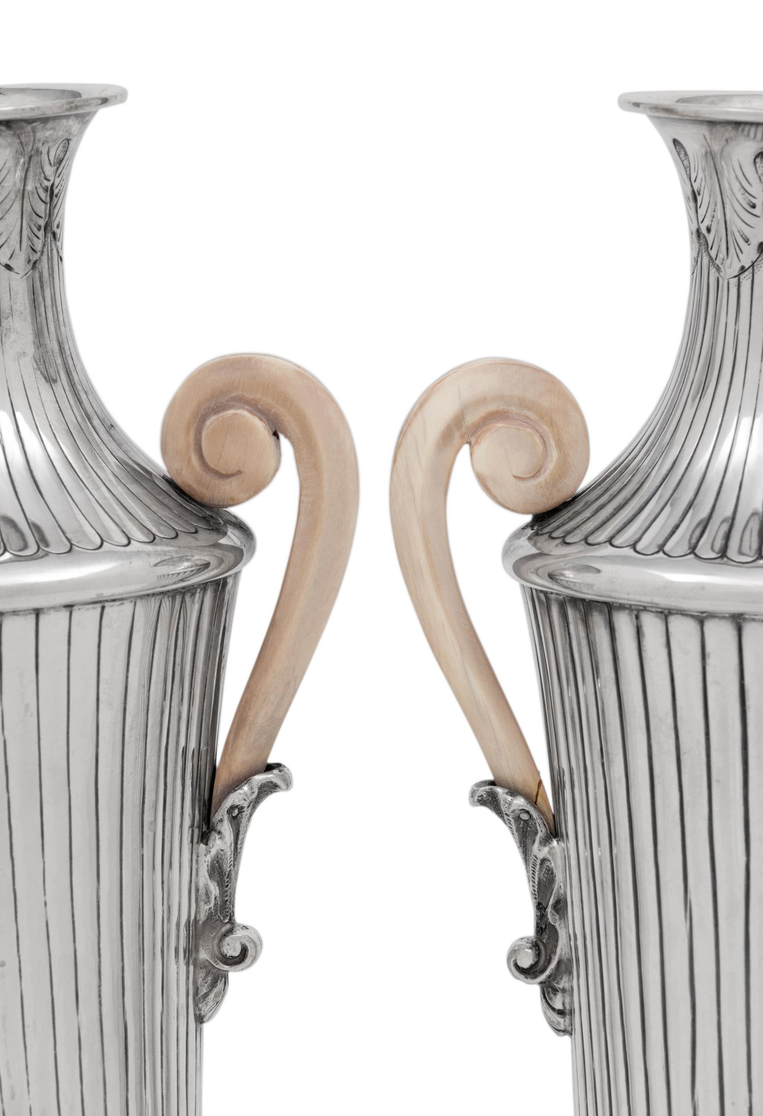 A Pair of Buccellati Silver Vases