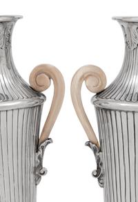 A Pair of Buccellati Silver Vases