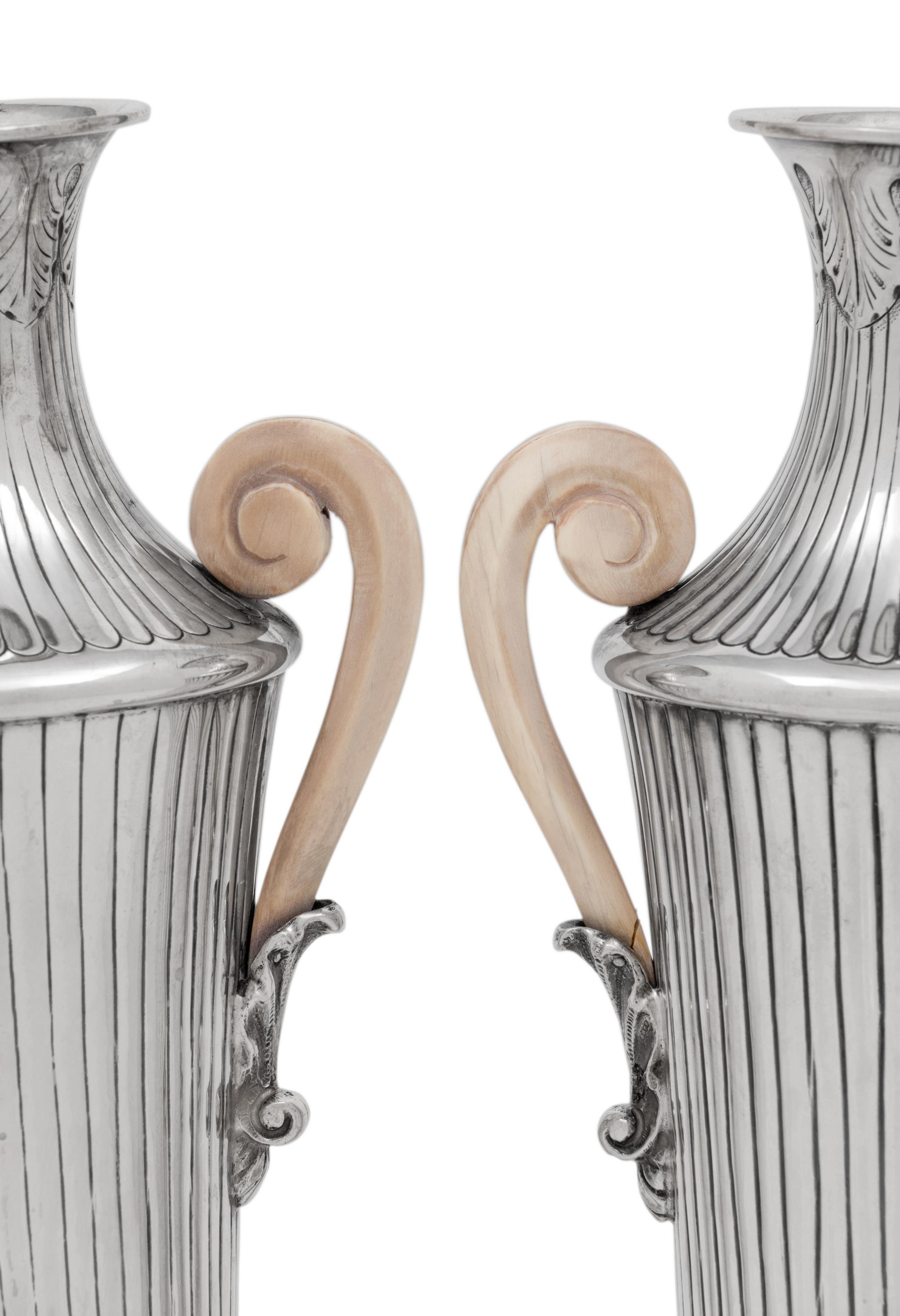 A Pair of Buccellati Silver Vases
